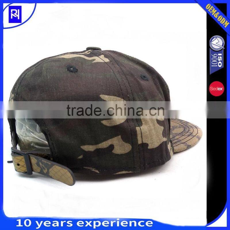 High quality custom New style blank snapback Cap blank camo baseball hats
