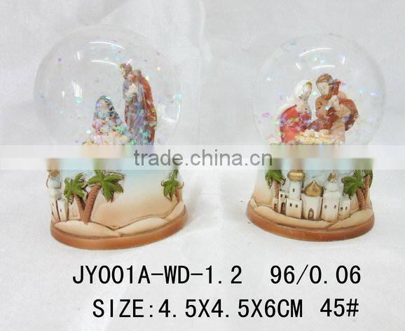 Wholesale religious snow globe resin water ball decoration
