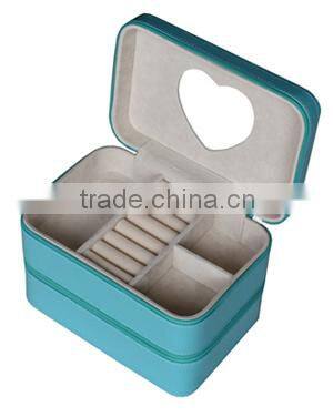 Charming Lady Love Practical Travel Style PU Cosmetic Organizer Box