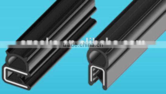 Metal edge sealing strip/EPDM rubber PVC clip sheet seal strip