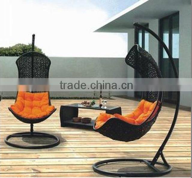 Modern PE rattan outdoor hanging chair in china