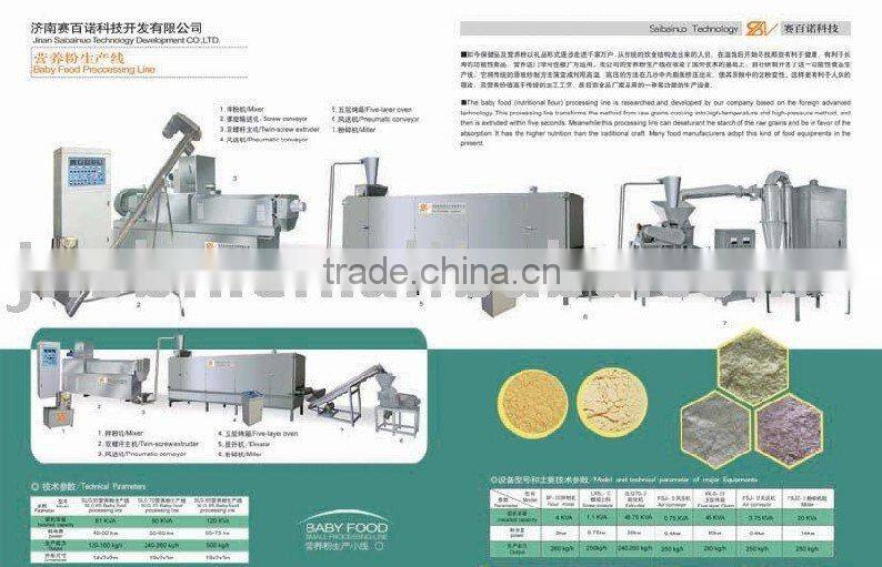 Infant food extrusion machinery