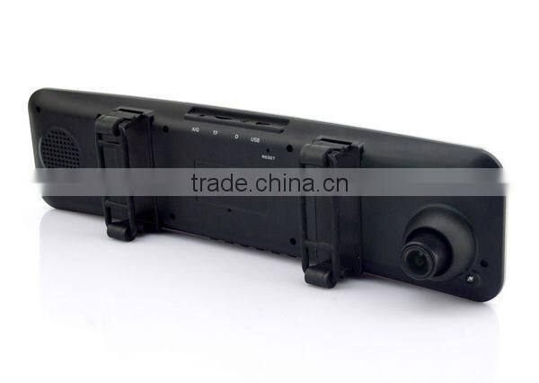 Chelong Special Designed 4.3inch 195 Degree Arc Mirror Dual Lens G-sensor GPS 4.3 inch auto rear view dvr mirror monitor