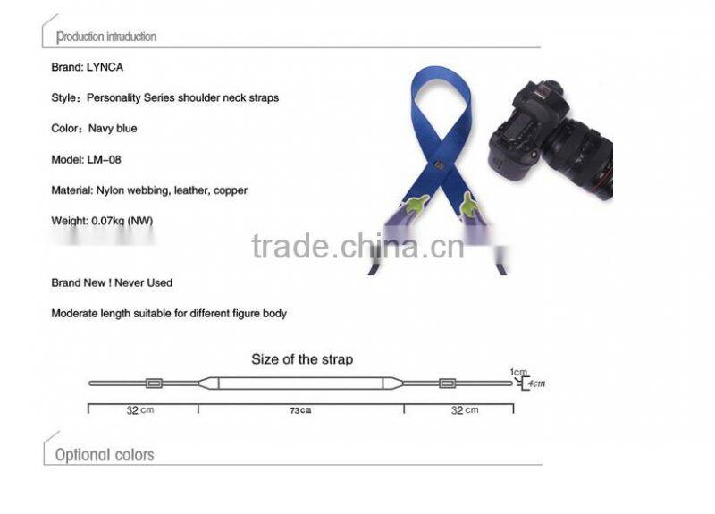 Navy Blue Camera Strap Aubergine Icon Leather For DSLR for Nikon for Canon for Sony LM-08 custom leather camera strap