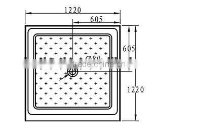 North America market UPC/cUPC certified left and right center drain shower base, shower trays, cupc tile rim base