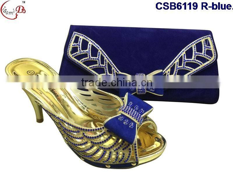 CSB6119 2016 the latest fashion woman italy style high heel sandal shoes with fashionable bags