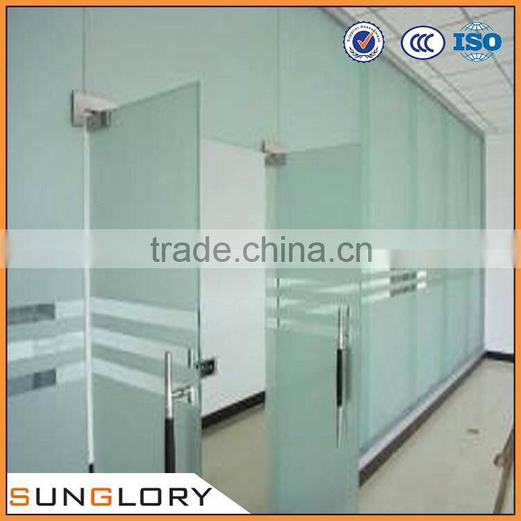 Tempered Glass Wall Divider , Office Glass Wall Partitions