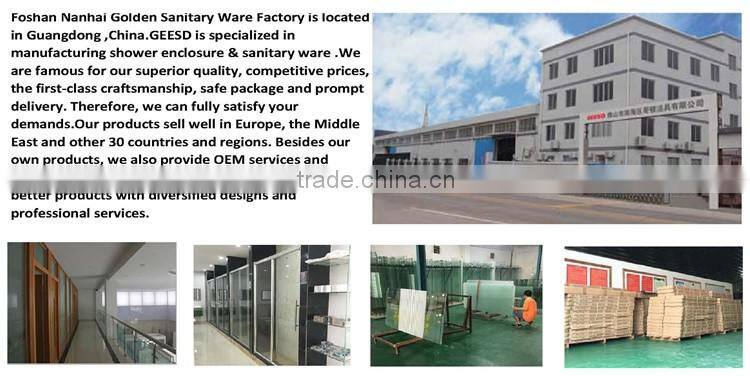 high quality 304 stainless steel frame shower screen D50B