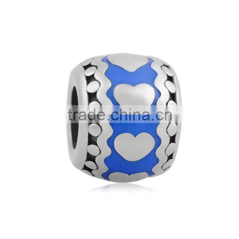 11 Colors 8*11mm Enameled 316L Stainless Steel Drum European Charm Beads High Quality Jewelry Accessories SEB-LG740