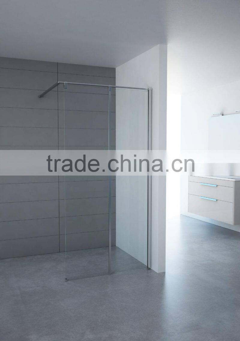 bathroom fixed shower doors hinge smoke shower doors made in China,special holder frame shower
