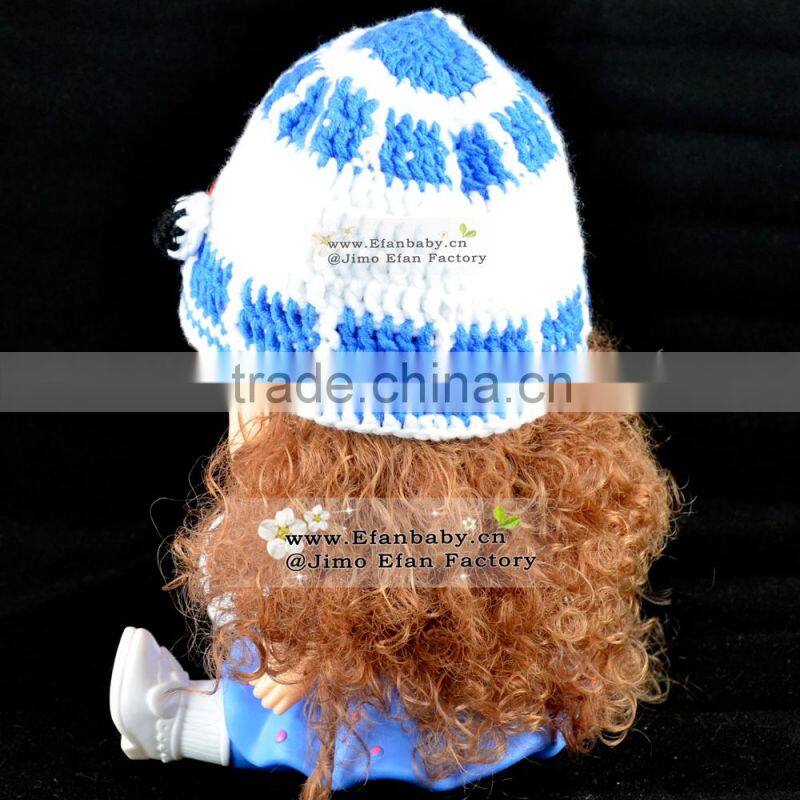 kida fur hats like animal crochet owl bule hat baby