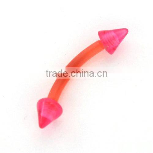 Wholesale Charming Fake Cheap Unique Acrylic Cone Eyebrow Rings Body Piercing Jewelry