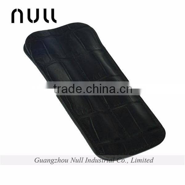 Vintage genuine leather gift item double pen holder