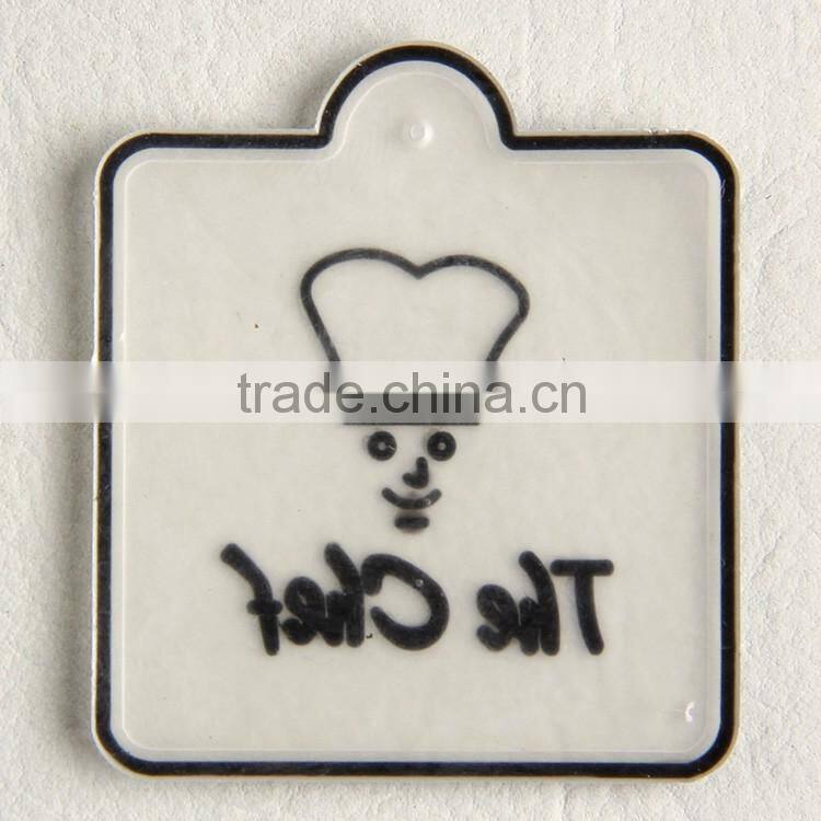 Transparent custom promotional pvc rubber clothing label