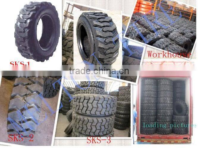 bobcat tire with rim 10-16.5 super sidewall skid steer tire high rubber content