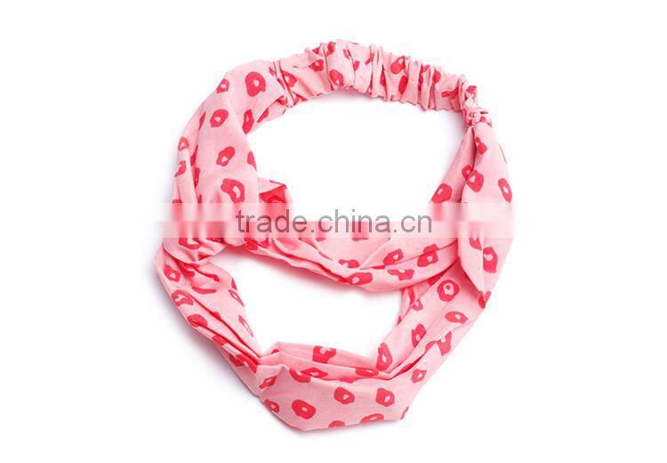 2015 Trendy fashion handmade fabric hair accessories, multi color headband for girl