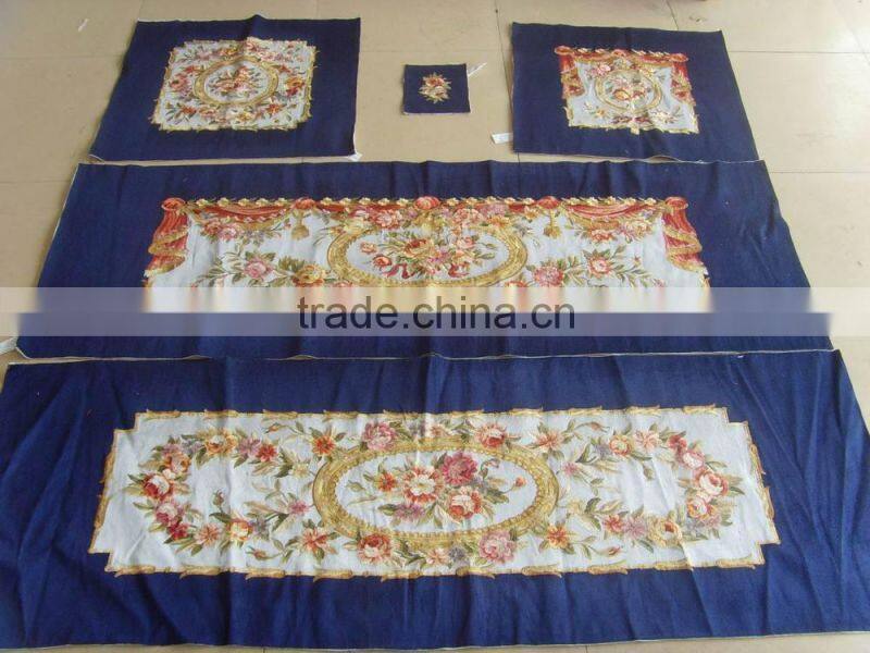Hand woven!Scenery polyester embroidery sofa cover set