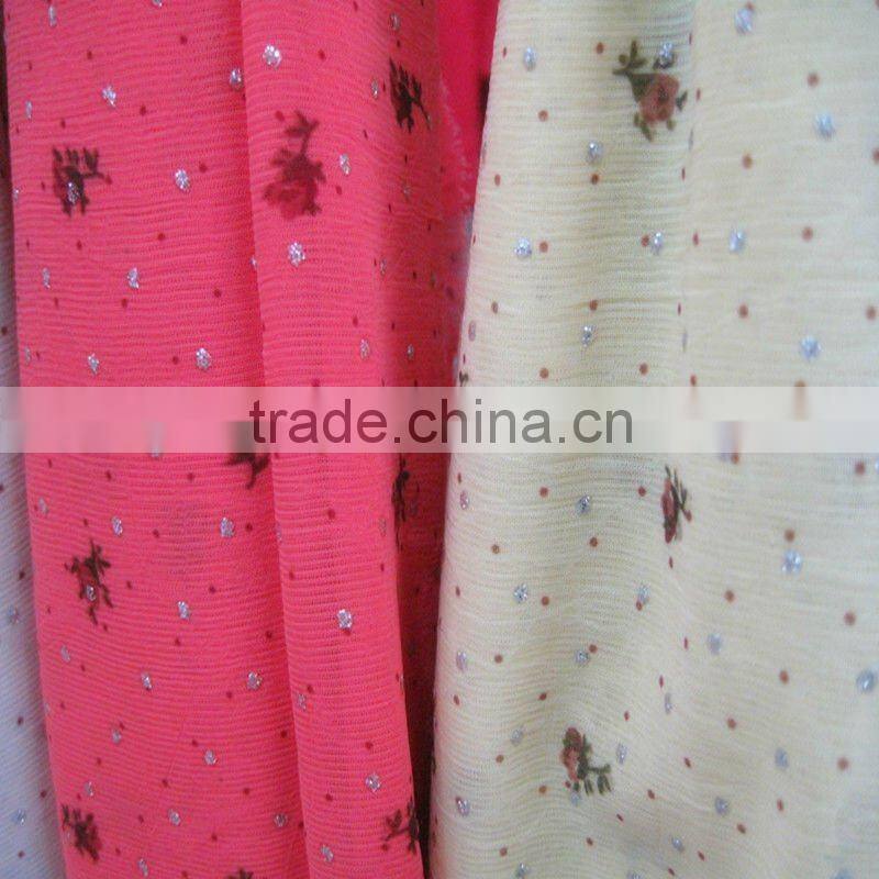 beautiful 100% polyester frivolous chiffon dress fabric
