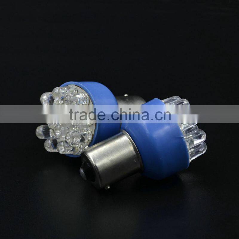 1W DC12V BA15S 12 x 2 LED Blue Car Motorcycle Indicator Turn Signals Light