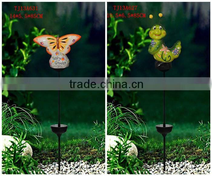 Colorful decorative hand painted ceramic butterfly