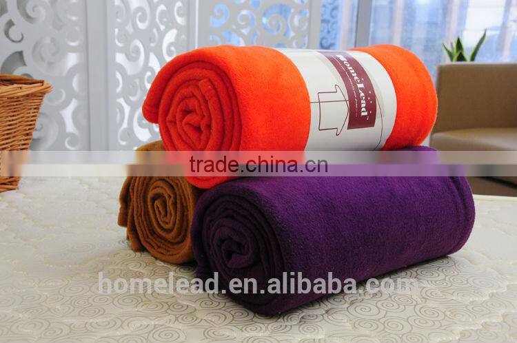 solid cheap wholesale polar fleece lightweight blankets