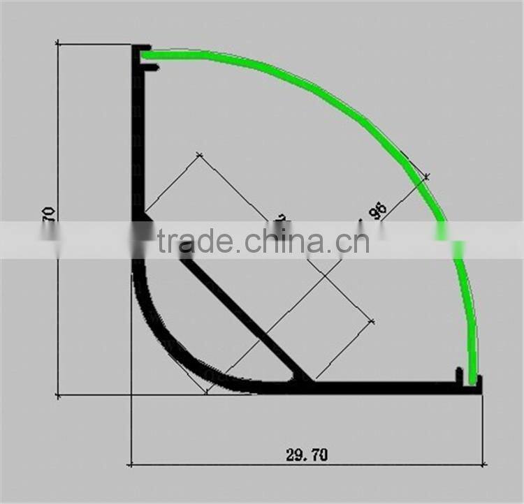 QS-A54 30x30mm Top Quality And Recessed Linear Flanged LED aluminium profile