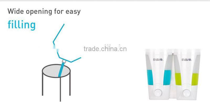 200ml*2 Double shampoo liquid soap dispenser for hotel bathroom V-4701-2