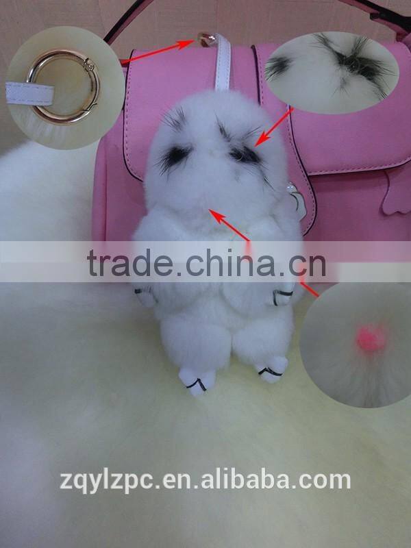 Plush rabbit keychain