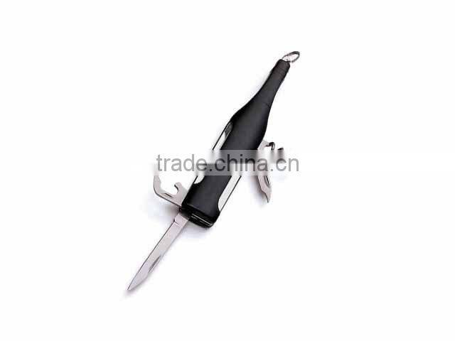 Multi function wine bottle opener with knife for promotional