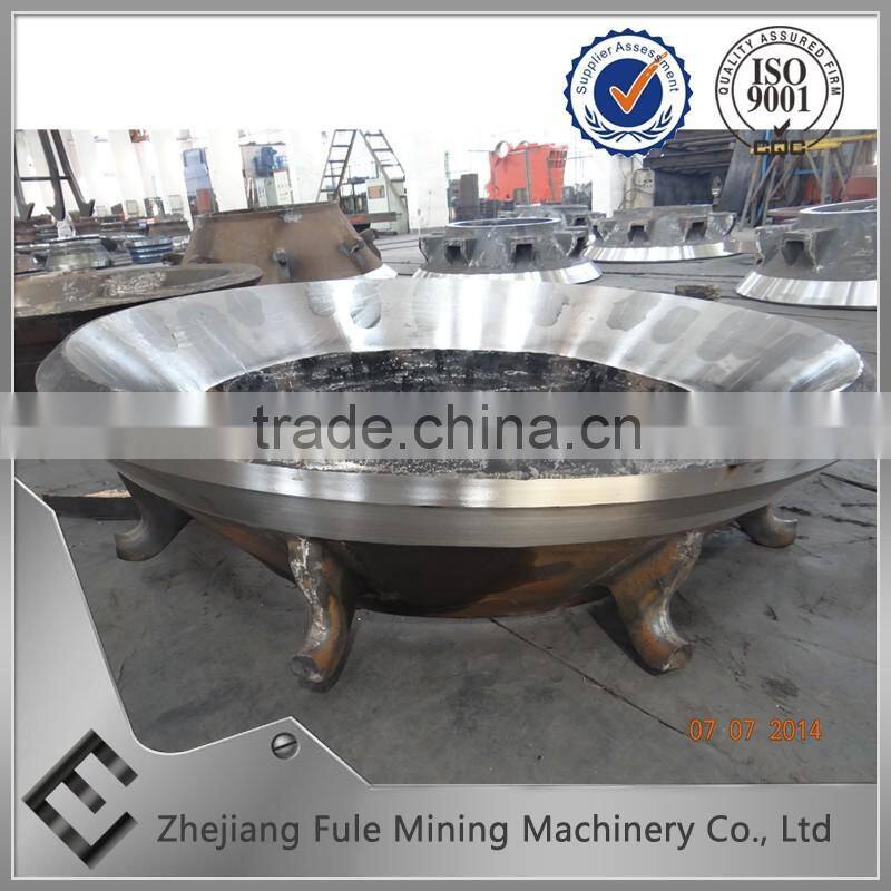 high mangnese bowl liners for cone crusher parts in jinhua wuyi