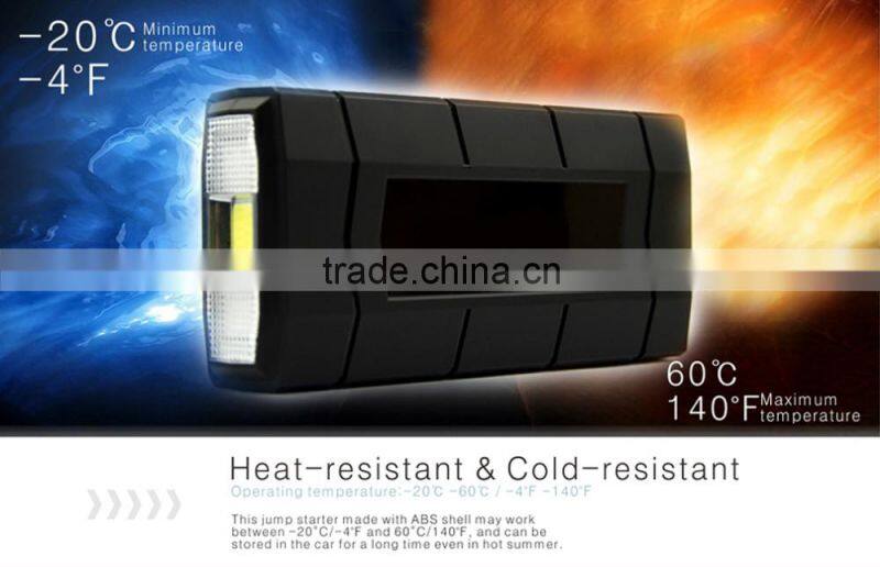 2016 new selling good design 13600mAh car jump starter power bank