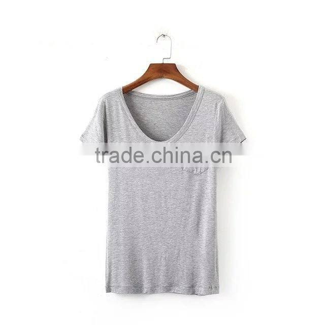 clothing manufacturer pure color sexy v neck clothing