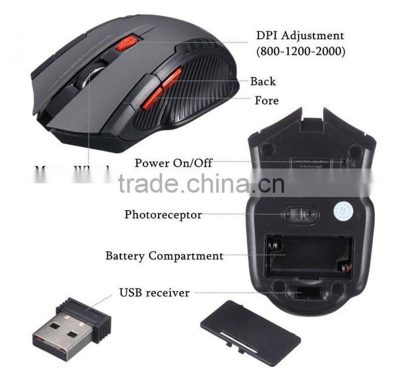 2.4Ghz Mini portable Wireless Optical Game Mice Professional Mouse For PC Laptop Desktop