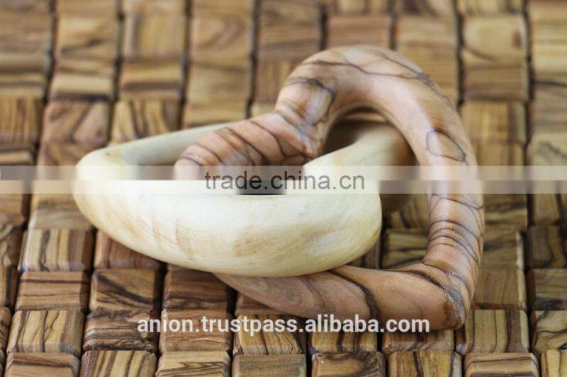 Olive Wood Carved Wedding Hearts