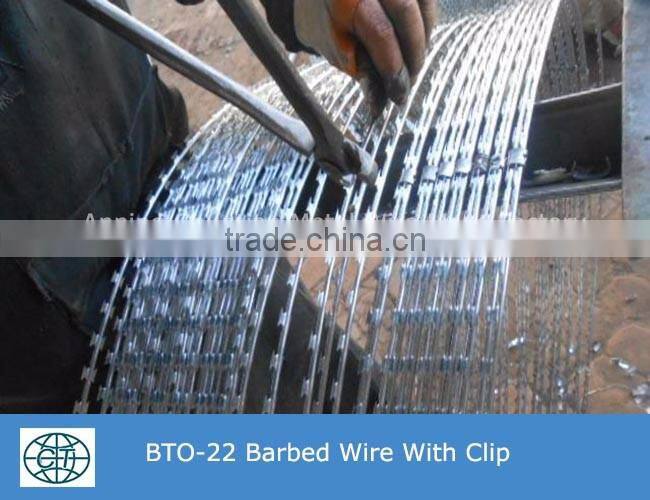Low Price Hot Dipped Galvanized Razor Barbed Wire Coil For Fencing