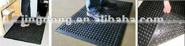 17mm thickness Fine Ribbed Bottom Rubber Mat/rubber matting