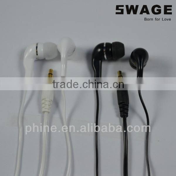 PH-E01 2014 new fashion plastic OEM Custom Design in ear mp3 Rose Earbud and Earphone with mic Earpod