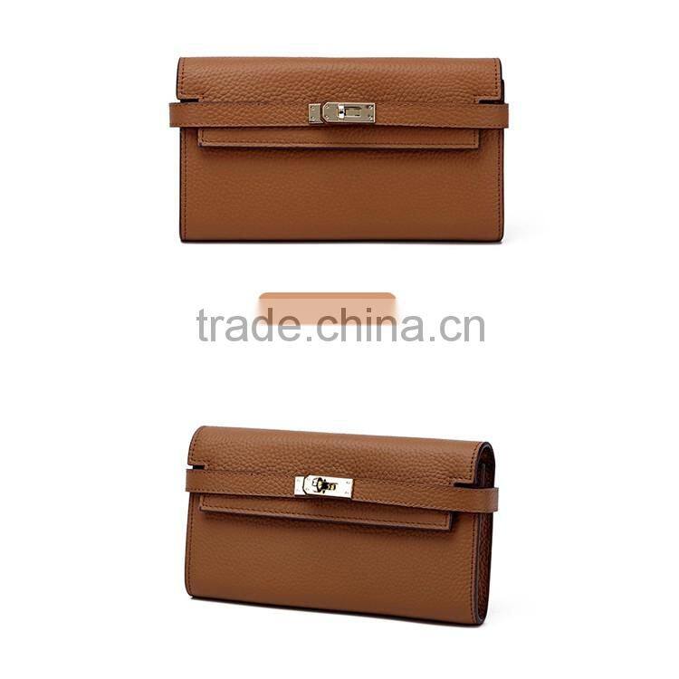 High Quality Long Women Leather Wallet lady purse