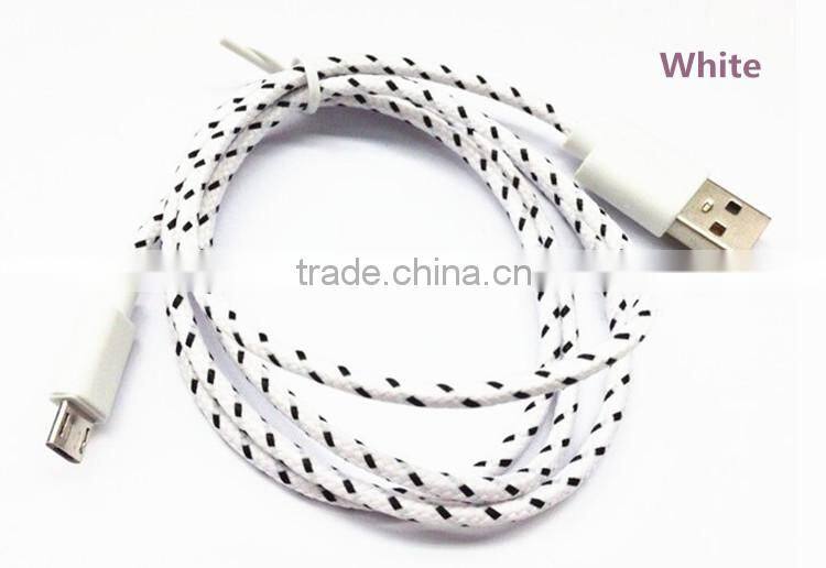 2015 new model braided usb micro cable