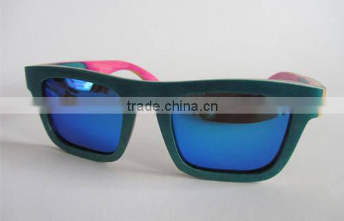 Meiaoqi skateboard wood Pure manual polarized sunglasses,custom wood sunglasses