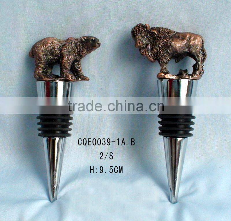 fashion animal design metal squirrel wine bottle stopper