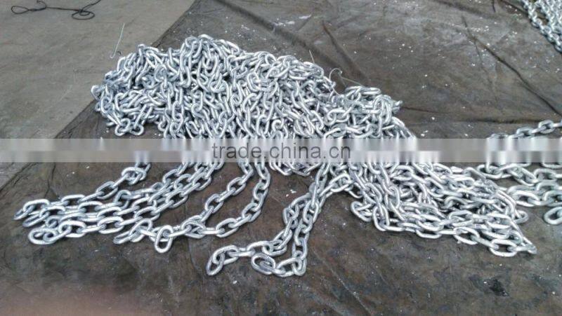 Galvanized Ship Anchor Chain with Stud, Marine Hardware 12.5mm -73mm