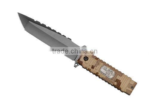 Camo Aluminium Handle Fixed Knife