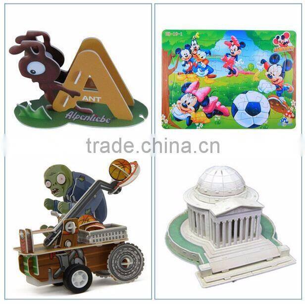 2017 3D PP Puzzle Games for Kids as Promotional Gifts/DIY 3D puzzle toy