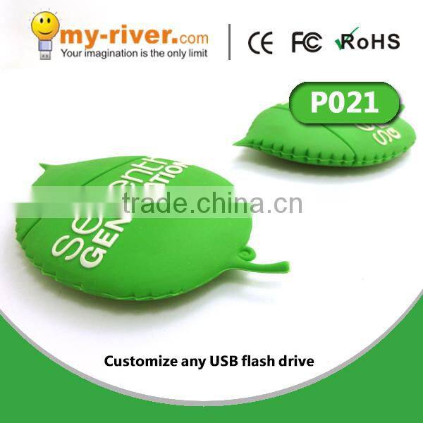 promotion tree leaf shaped usb memory stick 8gb customize