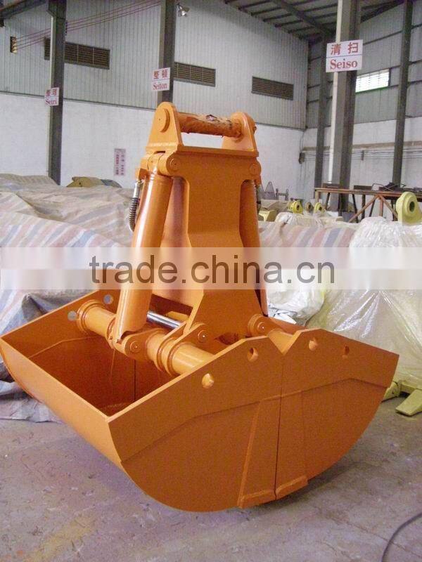 Hydraulic excavator grab bucket