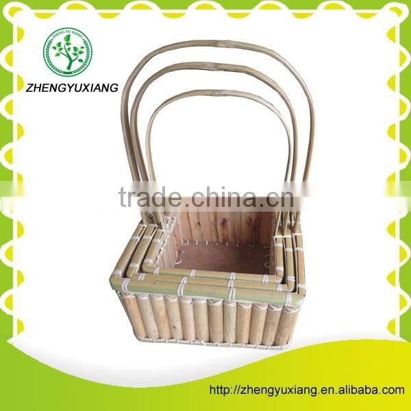 Handmade wood hanging basket for holding fruit