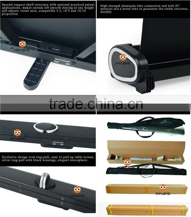 TSH40 Portable Matte White 40 inch 16:9 Table Projection screen Projector Screen Indoor or Outdoor