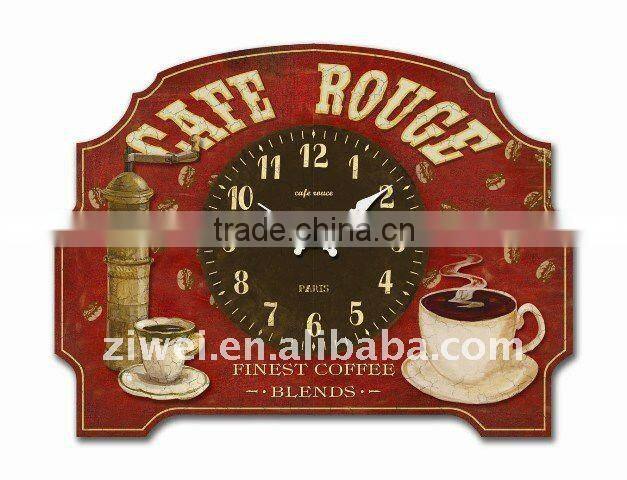 table clock with easel /Decorative wooden table clock with easel/Decorative table top clock