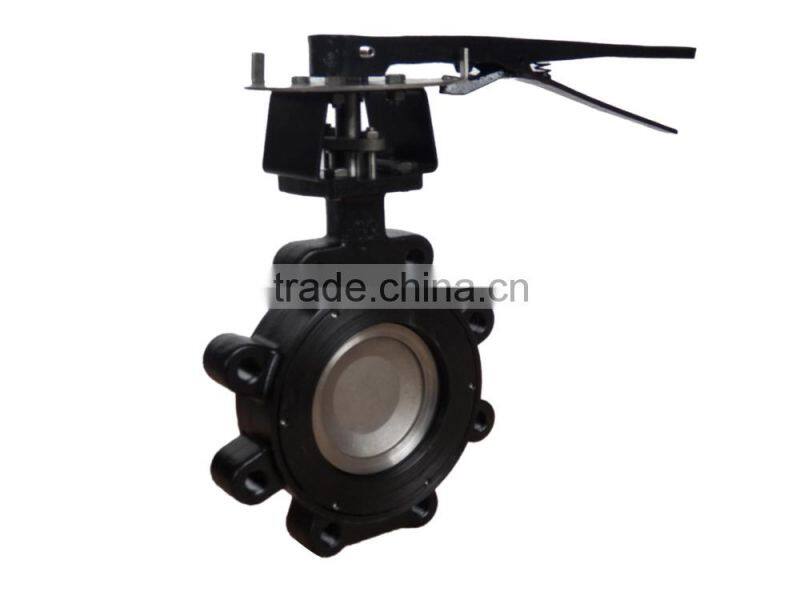 Cast Steel Double Eccentric water, gas media high performance lug butterfly valve